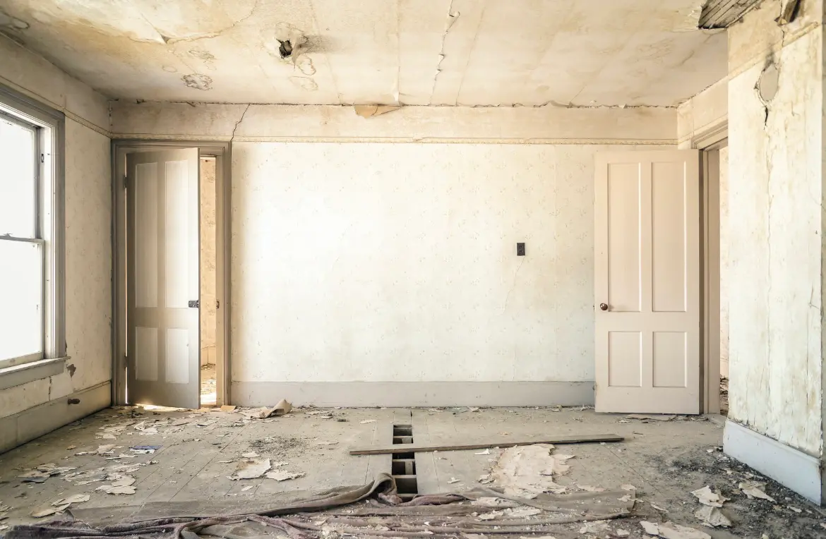 Waste disposal crew managing a cleanout project in Morton